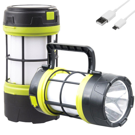 Hiking torch led solar camping light battery