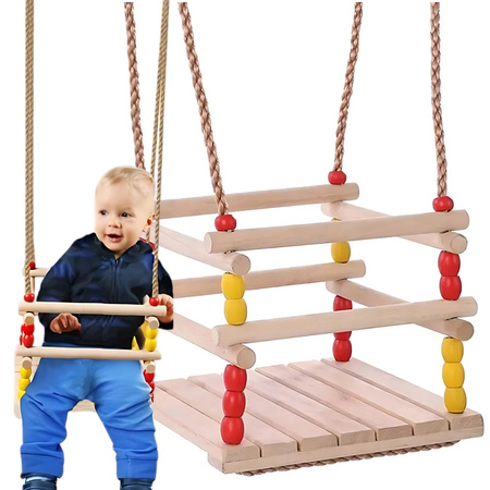 Balançoire de jardin pour enfants fauteuil à bascule garde-corps en bois pour jardin maison