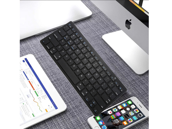 Teclado bluetooth inalámbrico para pc ipad mac pequeño delgado de bajo perfil