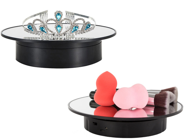 360 degree rotating mirror photo stand