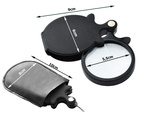 Folding magnifying glass pocket mini case lanyard