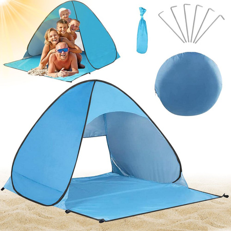 Strandzelt selbst falten uv schutz familientasche set