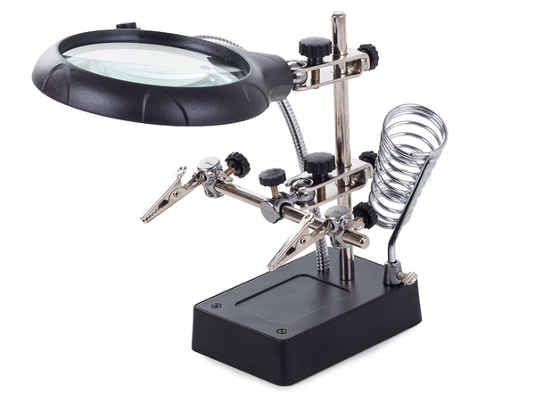 Third hand lutter 5 led handle 2.5x 90mm tuning lamp