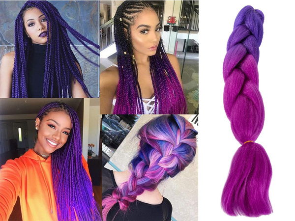Pelo sintético para trenzas ombre de color