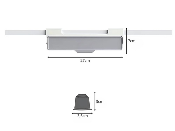 Nespresso coffee capsule wall organiser 30 capsules pull-out top