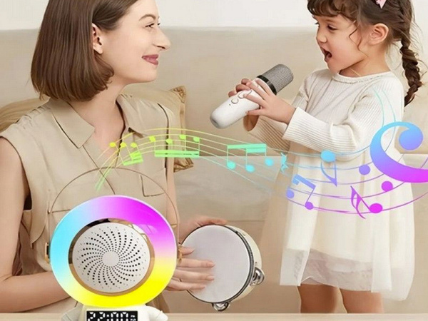 Kit personal karaoke inalámbrico altavoz bluetooth + 2x microfono