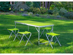 Sulankstomas kempingo stalas turistinis stalo komplektas su 4 kėdėmis sodo stalas