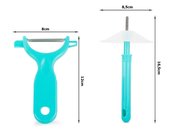 Vegetable peeler fruit scraper with guard