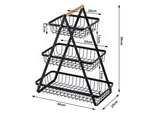 Raft de bucătărie loft bucătărie organizator trei etaje stand cu coș