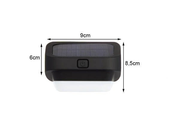 Luz led solar de jardín rgb para escaleras terraza valla sensor crepuscular