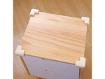 Protector de esquinas de espuma para esquinas de muebles pegatinas blancas x4