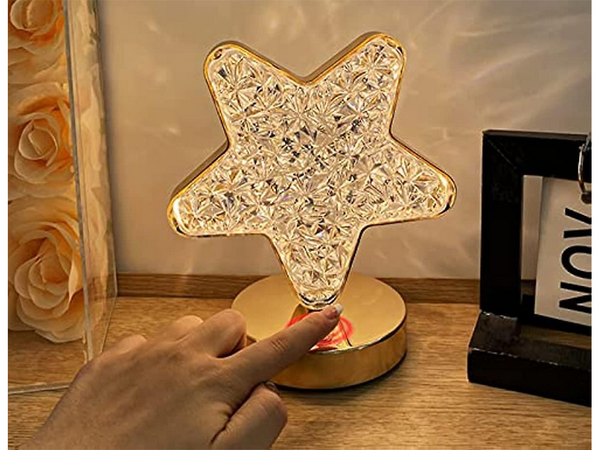 Masă stea lumina de noapte de cristal a condus rgb usb