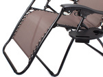 Folding beach chair zero gravity 2in1 touristic chair