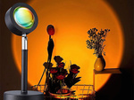 Lampe projecteur sunset east imitation metal led rgb usb + telecommande