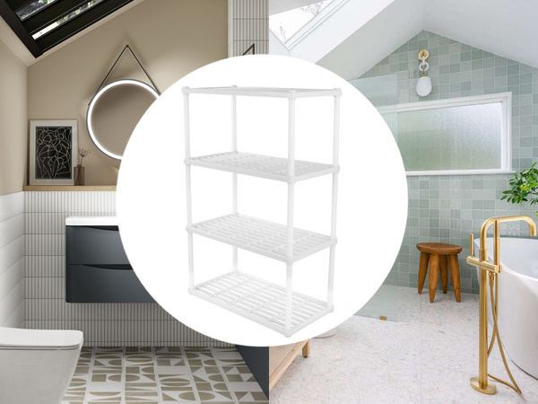Estanteria baño cocina estanteria armario 4 niveles organizador