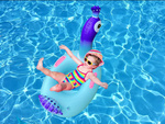 Pequeña rueda de pavo real inflable para la natación del bebé en el agua de la piscina 60cm