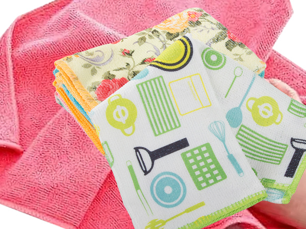 Mikrošķiedras lupatiņas tīrīšanas lupatiņu komplekts 6 tīrīšanas komplekts