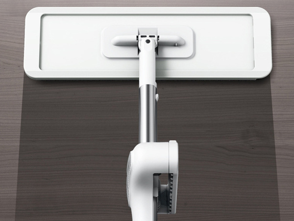 Mopa plana con limpiador de mano 125 cm plegable ancha mircofibra