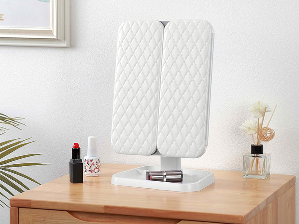 Kosmeetika peegel valgustatud led kokkuklapitav meik peegel premium