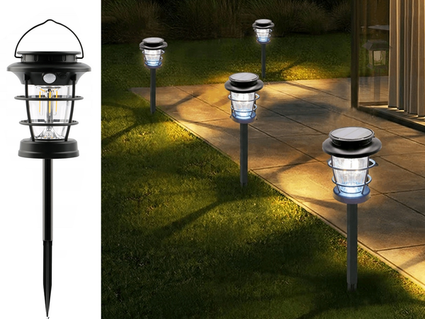 Päikesekampaania latern viinud aia latern usb hämaruse liikumisandur