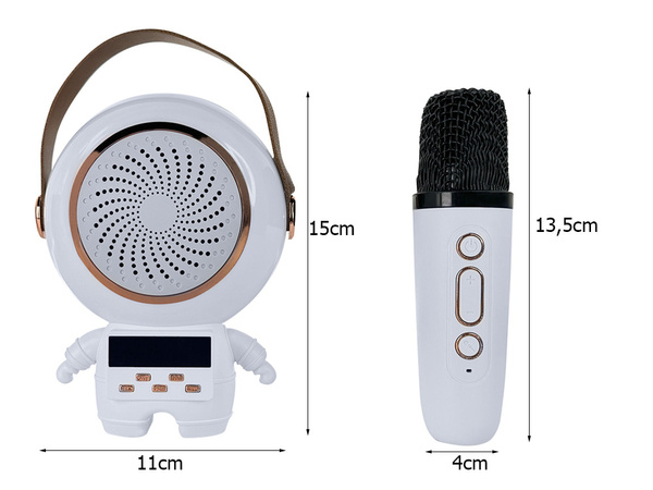 Bezžīļu karaoke personāla komplekts bluetooth speaker + 2x mikrofons