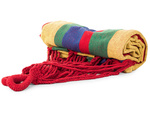 Hammak de jardín a rayas de color con bolsillo individual 200x80 etui
