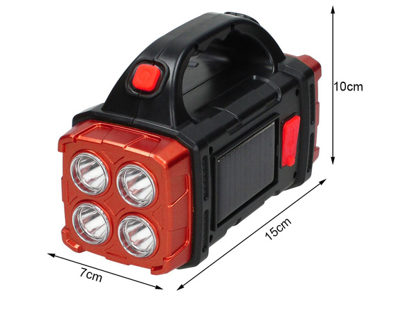 Torche solaire portable rechargeable led cob powerbank projecteur