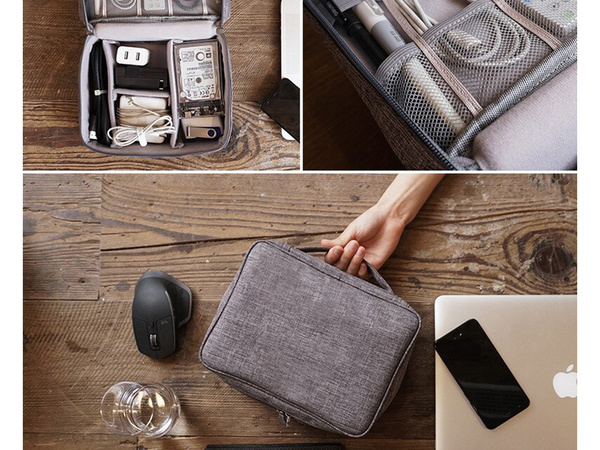 Potovalna organizatorska torba za polnilce in kable