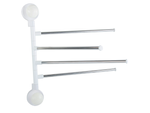 Porte-serviettes de salle de bain pivotant 4 bras