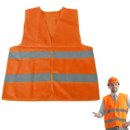 Reflective safety waistcoat orange