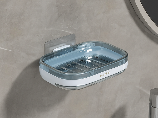 Porte-savon récipient drain d'eau pour baignoire mural sur pied