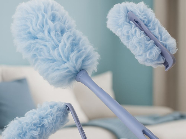 Brosse à poussière et toiles d'araignée dépliable en microfibre 35 cm