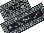Kit de alfombras decorativas de cocina 2 unid. Alfombra decorativa de cocina