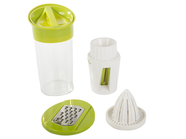 Răzătoare de legume 4in1 feliere tocător magnet inserții interschimbabile mâner