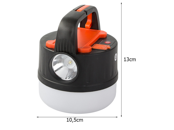 LAMPA KEMPINGOWA BIWAKOWA AKUMULATOROWA LED USB TURYSTYCZNA SZPERACZ HAK