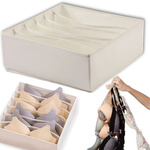 Organizator sutien 6 compartimente pentru dulap sertar alb