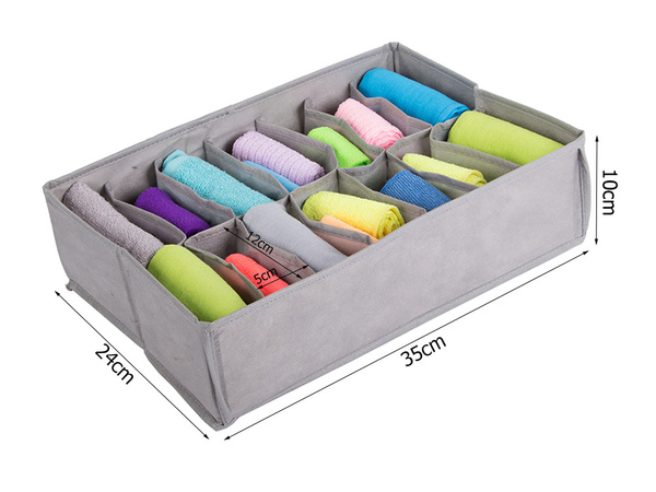 Underwear organiser socks drawer wardrobe 14 compartment bin