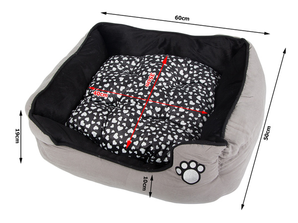 Pat de câine pluș pat de pat cu pull-out perna moale confortabil