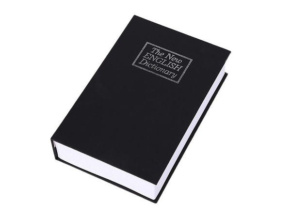 Sejf książka metalowa kasetka skrytka klucz 24cm
