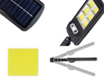 Saules lampa 96 led ar krēslas kustības sensoru