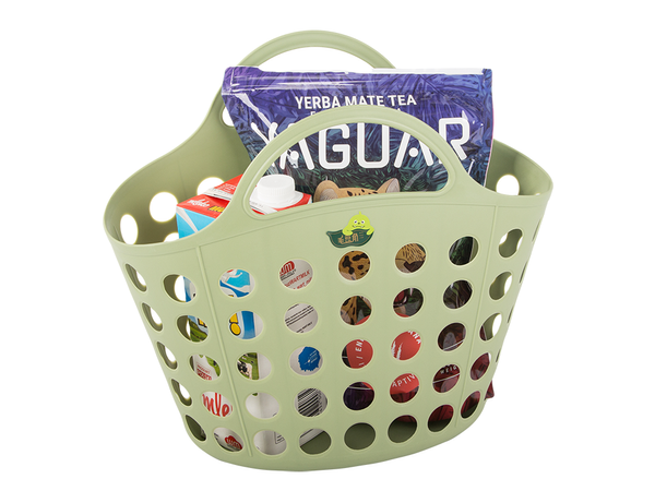 Coș de cumpărături la îndemână pentru ciuperci legume fructe mânere pentru picnic
