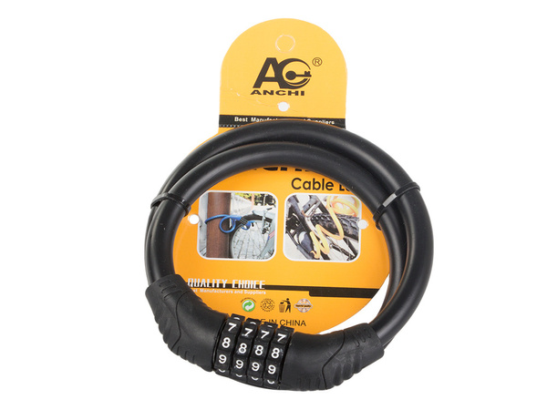Candado de seguridad para bicicletas candado de cable código cifrado de cuatro cifras