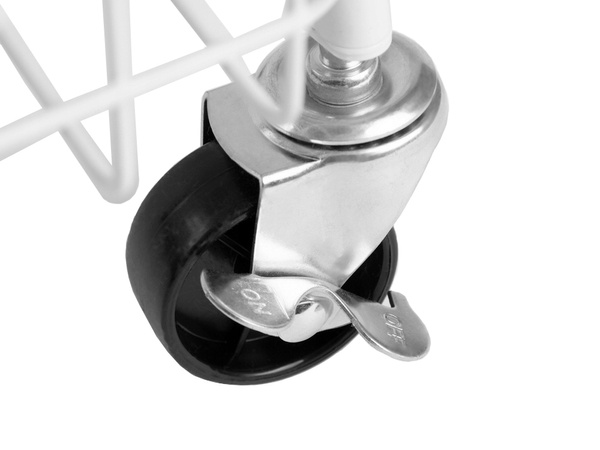 Polcos konyhai fürdőszoba szekrény kerekeken fém állvány három szintes 3