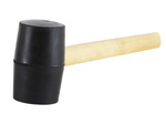 Recoilless paving rubber mallet