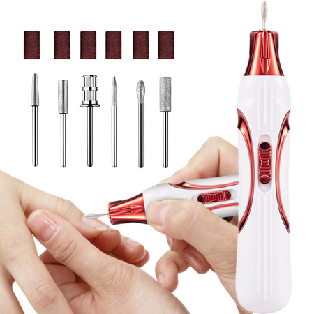 Nail milling cutter set rollers for gel and hybrids wireless usb