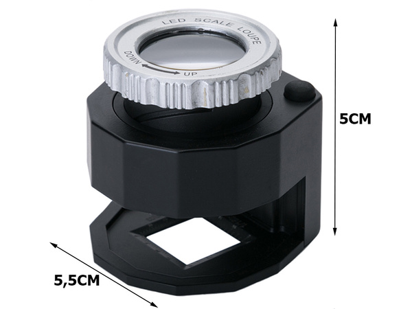 Loupe de bijoutier microscope 30x 3 led uv cartouche