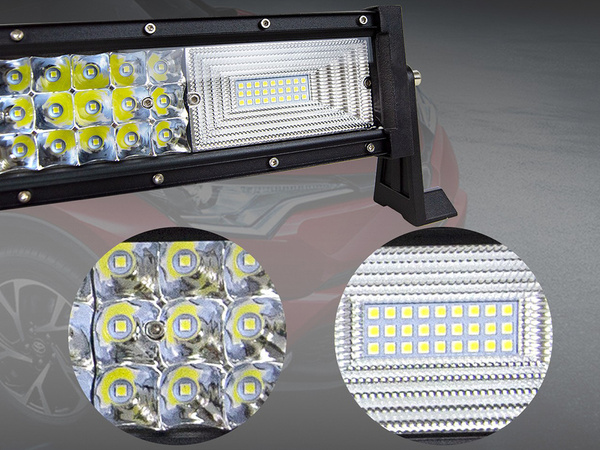 PROJECTEUR DE TRAVAIL 130 CM 192+42 LED BAR HALOGEN 675W 12V 24V REFLECTOR