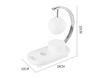 Rgb moonlight con cargador de inducción 10w led usb altavoz bluetooth