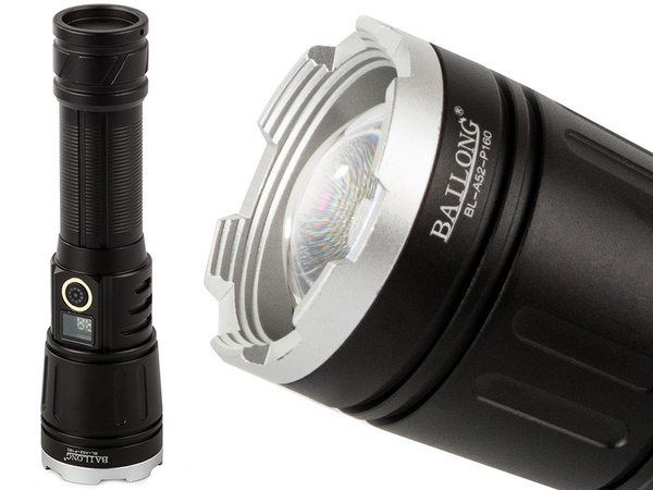 Linterna táctica militar bailong led xhp160 zoom