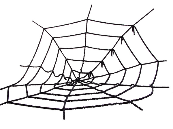 Tela de araña artificial grande negro halloween decoración
